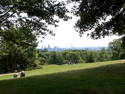 Hampstead Heath looking to the City of London